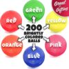 Click N' Play Ball Pit Balls for Kids, Plastic Refill Balls, 200 Pack