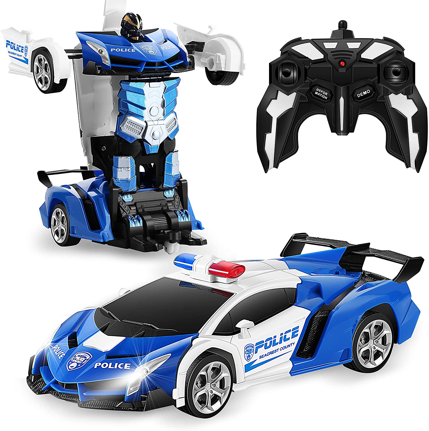 Transform Robot RC Car for Kids 2.4Ghz 1:18 Scale Model Remote Control Car 