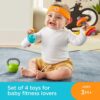 Fisher-Price Baby Biceps Gift Set, 4 Fitness Themed Baby Toys with Wearable Bib