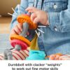 Fisher-Price Baby Biceps Gift Set, 4 Fitness Themed Baby Toys with Wearable Bib