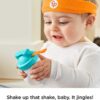 Fisher-Price Baby Biceps Gift Set, 4 Fitness Themed Baby Toys with Wearable Bib