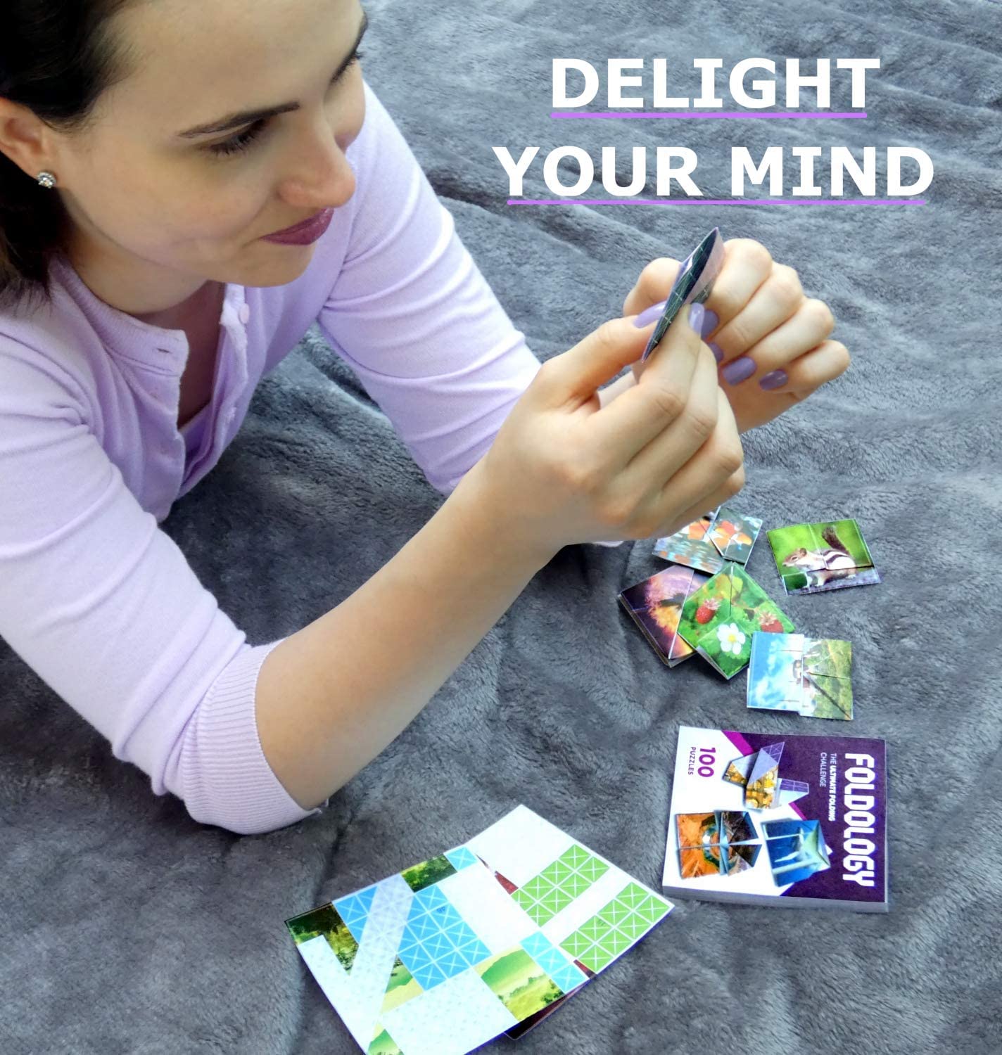 Foldology - The Origami Puzzle Game! Hands-On Brain Teasers for Teens & Adults