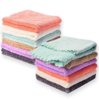 Kyapoo Baby Washcloths 12 Pack 12x12 Inches Microfiber Coral Fleece Absorbent