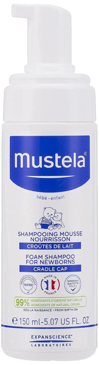 Mustela Cradle Cap Foam Shampoo for Newborn - Baby Shampoo with Natural Avocado