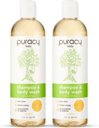 Puracy Baby Shampoo & Body Wash Natural, Fragrance-Free Baby Body Wash