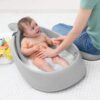 Skip Hop Baby Bath Tub, 3-Stage Smart Sling Tub, Moby, Grey