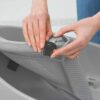 Skip Hop Baby Bath Tub, 3-Stage Smart Sling Tub, Moby, Grey