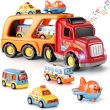 Toys for 1 2 3 4 5 6 Year Old Boys,5 in 1 Carrier Truck Transport Car Play Vehicles Toys, Toddler Boy Toys for Girls Kids Toddlers