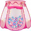 ZUOSEN Pop Up Princess Tent with Star Lights, Toys for 1,2,3 Year Old Girl Birthday Gifts, Easy to Fold and Carry Kids Play Tent with Portable Bag,Suitable for Kids Ball Pit Girls Toys Indoor Outdoor
