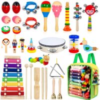 Kids Musical Instruments, Taimasi Instruments 33Pcs 18 Types