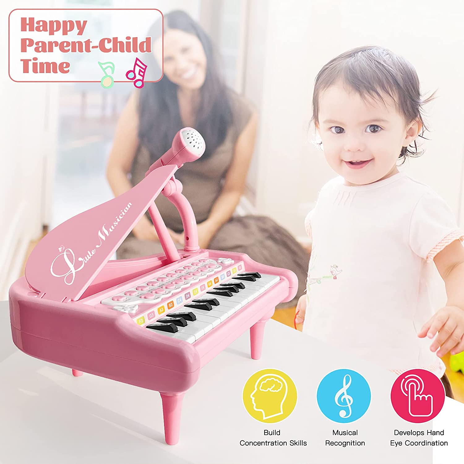 Baby Phone Toy,baby Toy Phone Cartoon Baby Piano Music Light Toy Children  Pretend Phone, Kids Cell Phone Girl With Light Parent-child Interactive Toy