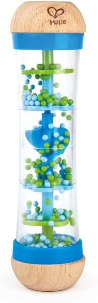 Hape Beaded Raindrops, Mini Wooden Musical Shake & Rattle