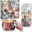 Scented Candles Gift Set for Women,Portable Travel Tin Aromatherapy Soy Wax Candles for Bath Yoga Gifts for Birthday Mother's Day Thanksgiving Valentine's Day