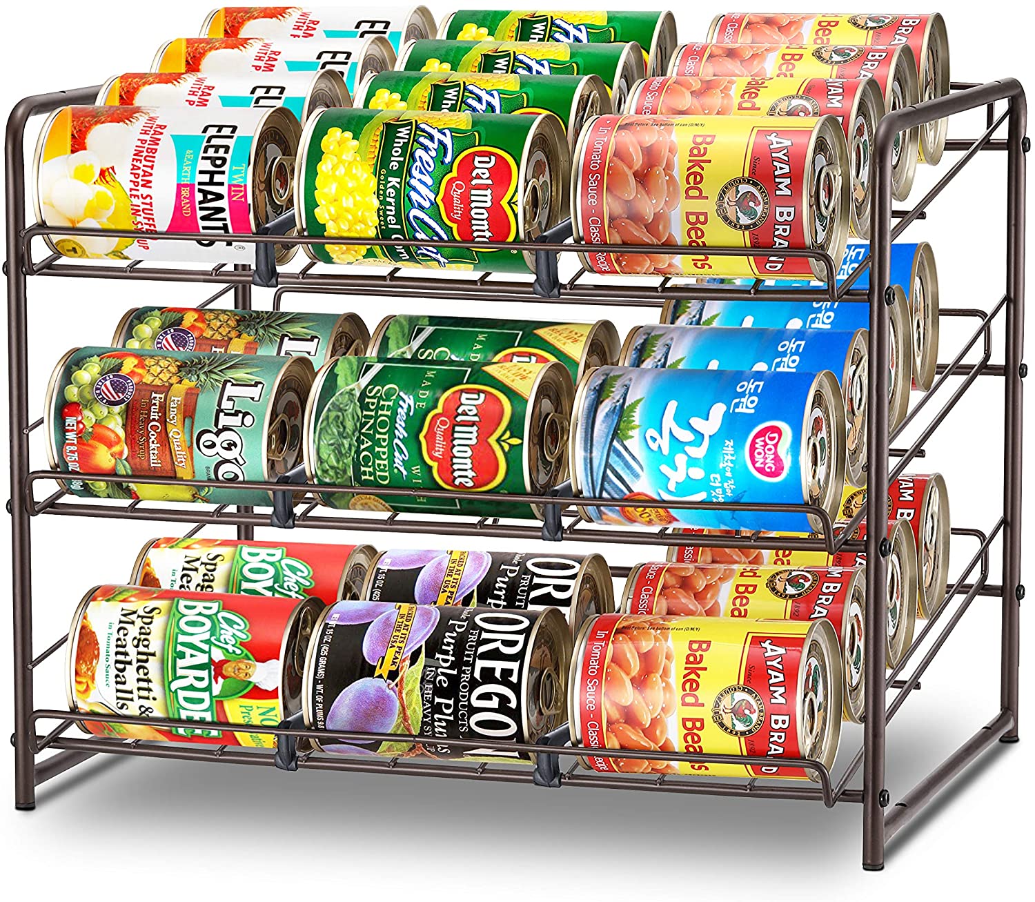 Simple Trending Can Rack Organizer for Kitchen Cabinet or Pantry