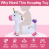 iPlay, iLearn Bouncy Pals Unicorn Hopping Horse Plush, With Pump