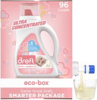 Baby Liquid Laundry Detergent Soap Eco-Box, Natural for Newborn, or Infant, Ultra Concentrated HE, 96 Loads
