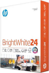 HP Printer Paper, 8.5 x 11 Paper, BrightWhite 24 lb, 1 Ream - 500 Sheets