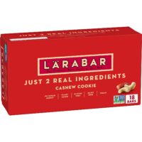 Larabar Cashew Cookie, Gluten Free Vegan Fruit & Nut Bar, 1.6 oz, 18 ct