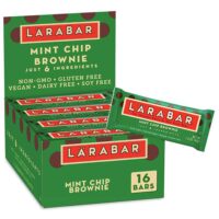 Larabar Mint Chip Brownie, Gluten Free Vegan Fruit & Nut Bar, 1.6 oz Bars, 16 Ct