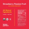 Lemon Perfect, Organic Cold-Pressed Lemon Water, Flavored Water, Strawberry Passion Fruit (12-Pack)