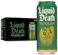 Liquid Death Sparkling Water, Severed Lime 16.9 oz. Tallboys (12-Pack)