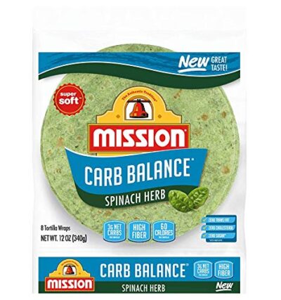 Mission Carb Balance Spinach Herb Tortilla Wraps