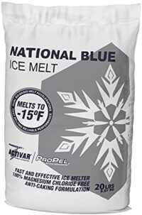 National Blue Ice Melt 8lb Bag - Fast Acting Ice Melter - Pet, Melts to -15°F