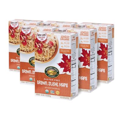 Nature's Path Organic Gluten Free Brown Sugar Maple Instant Oatmeal, 48 Packets