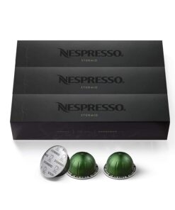 Nespresso Capsules VertuoLine, Stormio, Dark Roast Coffee, 30 Ct, 7.8 Ounce