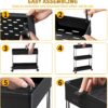 SPACEKEEPER 3 Tier Slim Storage Cart Mobile Shelving Unit Organizer Slide Out SPACEKEEPER 3 Tier Slim Storage Cart Mobile Shelving Unit Organizer Slide Out