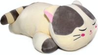 Vintoys Very Soft Cat Big Hugging Pillow Plush Kitten Kitty Stuffed Animals Gray 23.5"