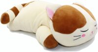 Vintoys Very Soft Cat Big Hugging Pillow Plush Kitten Kitty Stuffed Animals Brown 23.5"