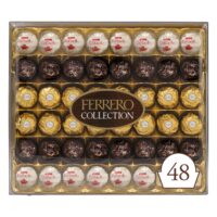 Ferrero Rocher Collection, Fine Hazelnut Milk Chocolates, 48 Count, Gift Box