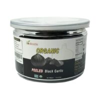 SOULMATE Organic Peeled Black Garlic 200g Whole Peeled Black Garlic Aged for full Fermented 90 Days, NON-GMO Made in California,Healthy Snack Ready to Eat 7.05 Ounce(200g)