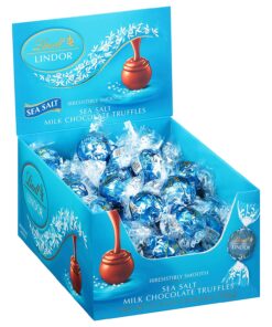 Lindt LINDOR Sea Salt Milk Chocolate Truffles, Milk Chocolate Candy with Smooth