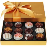 Hazel & Creme Chocolate Cookies Gift Basket - Gourmet Christmas Food Gift for Men and Women - Easter