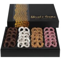 Hazel & Creme Chocolate Covered Pretzel Gift Basket - Chocolate Gift Box - Easter, Anniversary