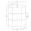 RiverRidge Home 6-Cubby, 3-Shelf Corner Cabinet in White