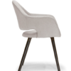 Glamour Home Adel Modern Beige Arm Chair Dining Chair with Beech Legs (Set of 2)