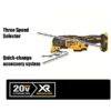 DEWALT DCS356BW240C 20-Volt MAX XR Cordless Brushless 3-Speed Oscillating Multi-Tool with 20-Volt 4.0Ah Battery & Charger
