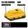 DEWALT DCS356BW240C 20-Volt MAX XR Cordless Brushless 3-Speed Oscillating Multi-Tool with 20-Volt 4.0Ah Battery & Charger