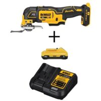 DEWALT DCS356BW240C 20-Volt MAX XR Cordless Brushless 3-Speed Oscillating Multi-Tool with 20-Volt 4.0Ah Battery & Charger