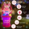 OuToorDoor Easter Decorations Inflatable Easter Bunny - 7Ft Built-in Led Easter