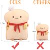 ARELUX 17.7'' Funny Toast Sliced Bread Pillow,Bread Shape Plush Hugging Pillow