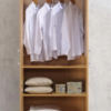 HODEDAH 2-Door Beech Armoire with Shelves HODEDAH 2-Door Beech Armoire with Shelves