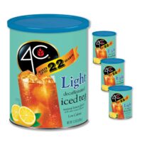 4C Light Decaffeinated Iced Tea, Low Calorie, 22 Quarts, 3 Pack