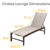 Crestlive Products 2-Piece Aluminum Adjustable Outdoor Chaise Lounge in Beige