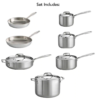 Tramontina Gourmet Tri-Ply Clad 12-Piece Stainless Steel Cookware Set