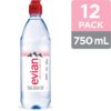 evian Natural Spring Water Individual 750 mL/25.4 Fl Oz (Pack of 12)