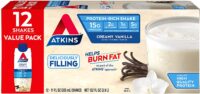 Atkins Creamy Protein-Rich Shake With Creamy Vanilla, 12 Count